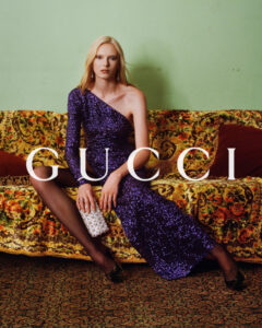 Alex Consani in der Gucci Primavera Kampagne von Demna